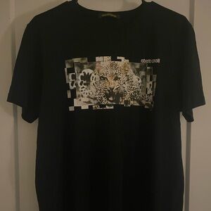 Roberto Cavalli Leopard logo T-Shirt